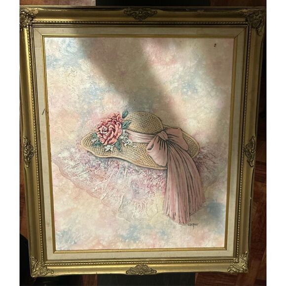 Two Textured Lace Fan Paintings-Cooper - Picture 1 of 7